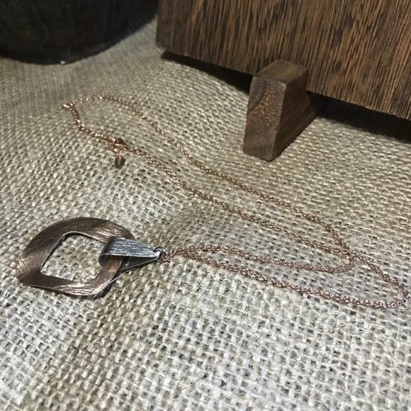 Tocara Christen Sterling Silver and Rose Plated Gold necklace - Picture 3 of 3